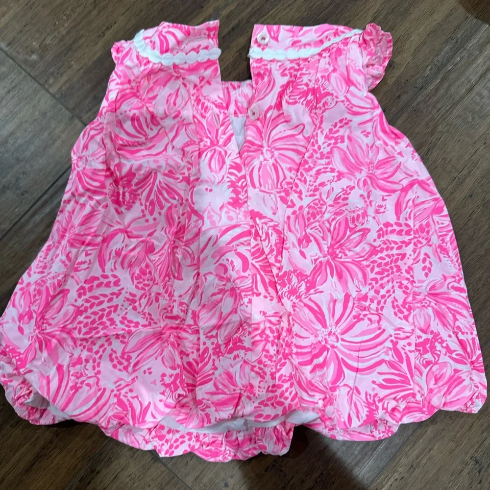 Lilly Pulitzer Pink Floral Diaper Cover Set